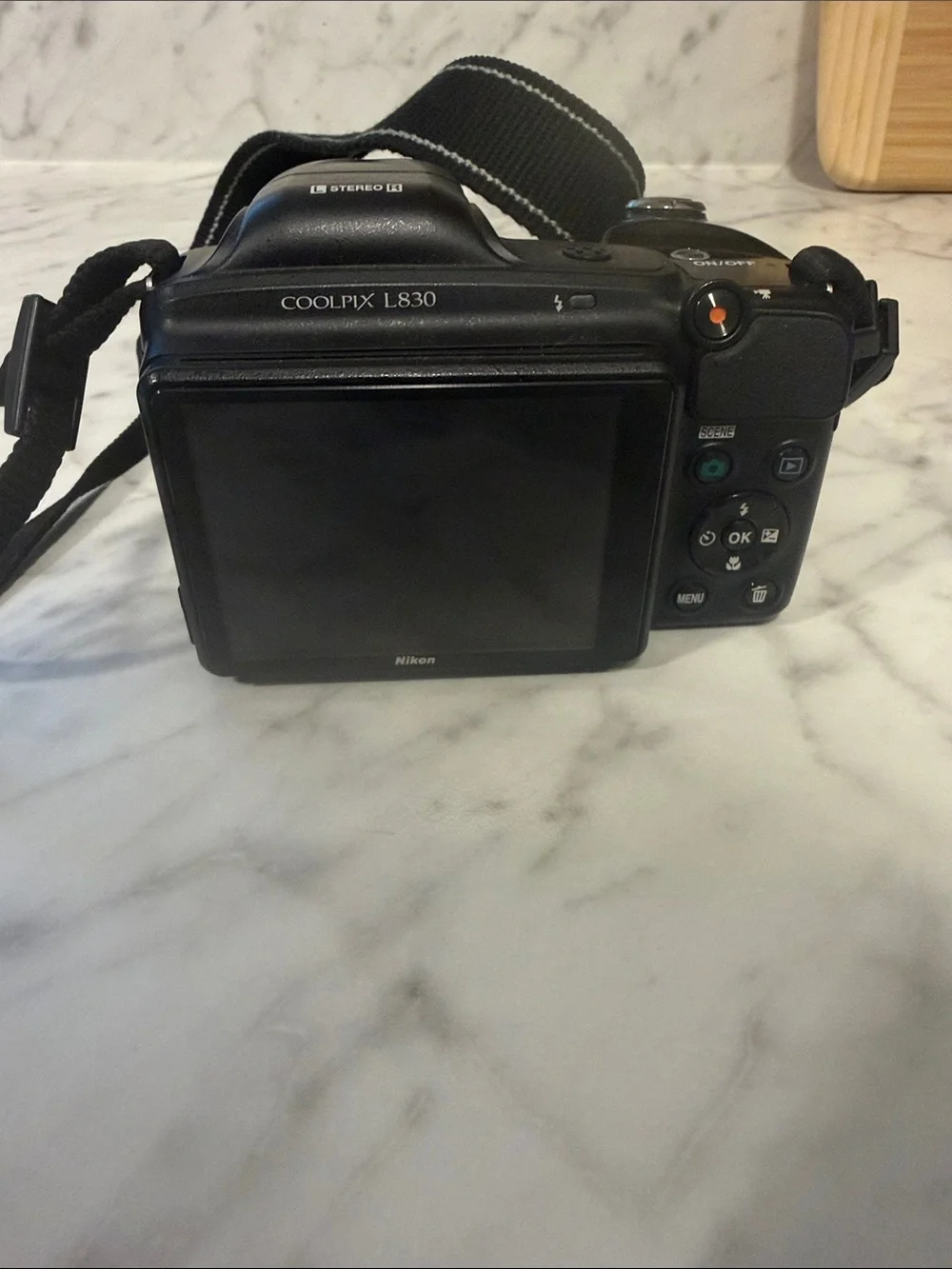 Nikon Black Bridge Camera with Zoom Lens and Strap